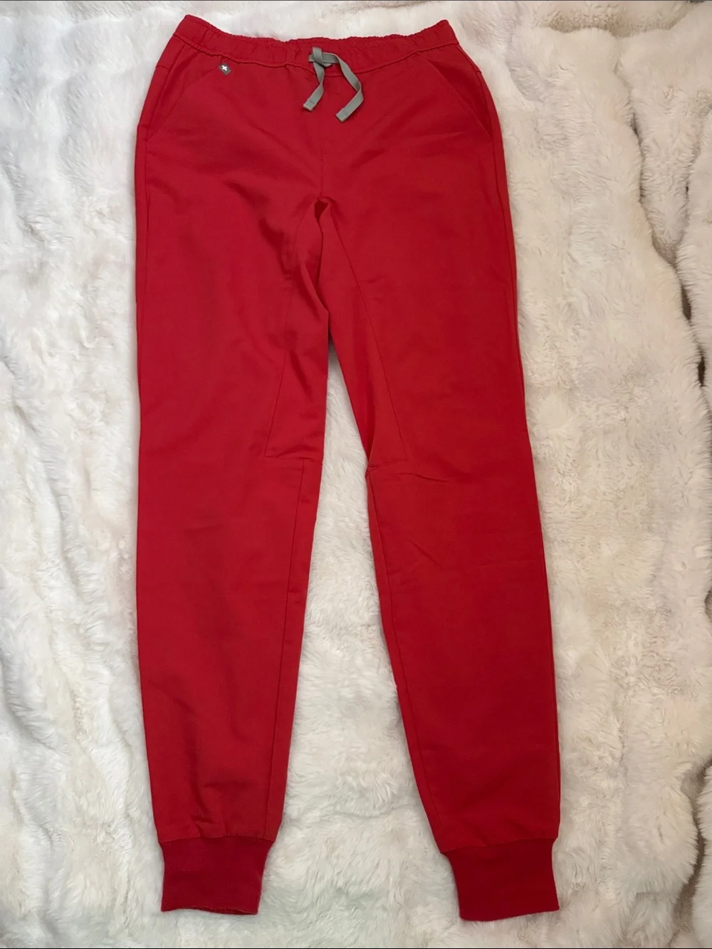 Figs Men's Rust Jogger Sweatpants with Grey Drawstring